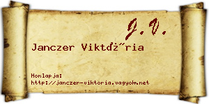 Janczer Viktória névjegykártya